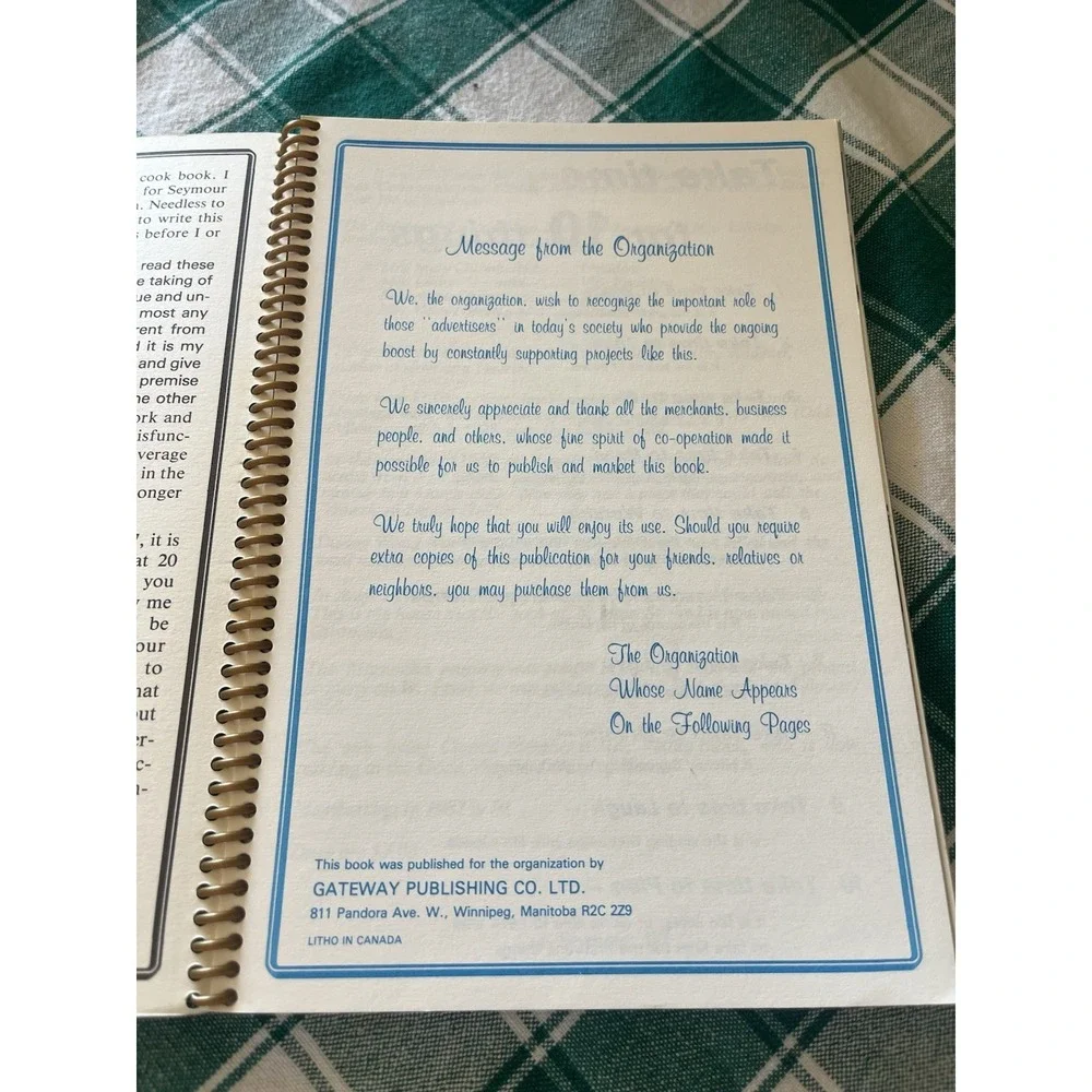 American Legion Auxiliary Seymour Wisconsin Recipe Book Cookbook Seymours